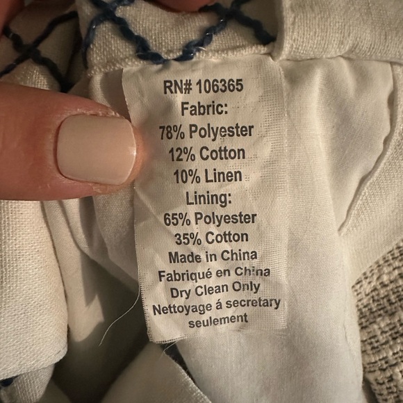 Blue Stitched curtains 52” by 92” (2 panels) - Picture 7 of 11